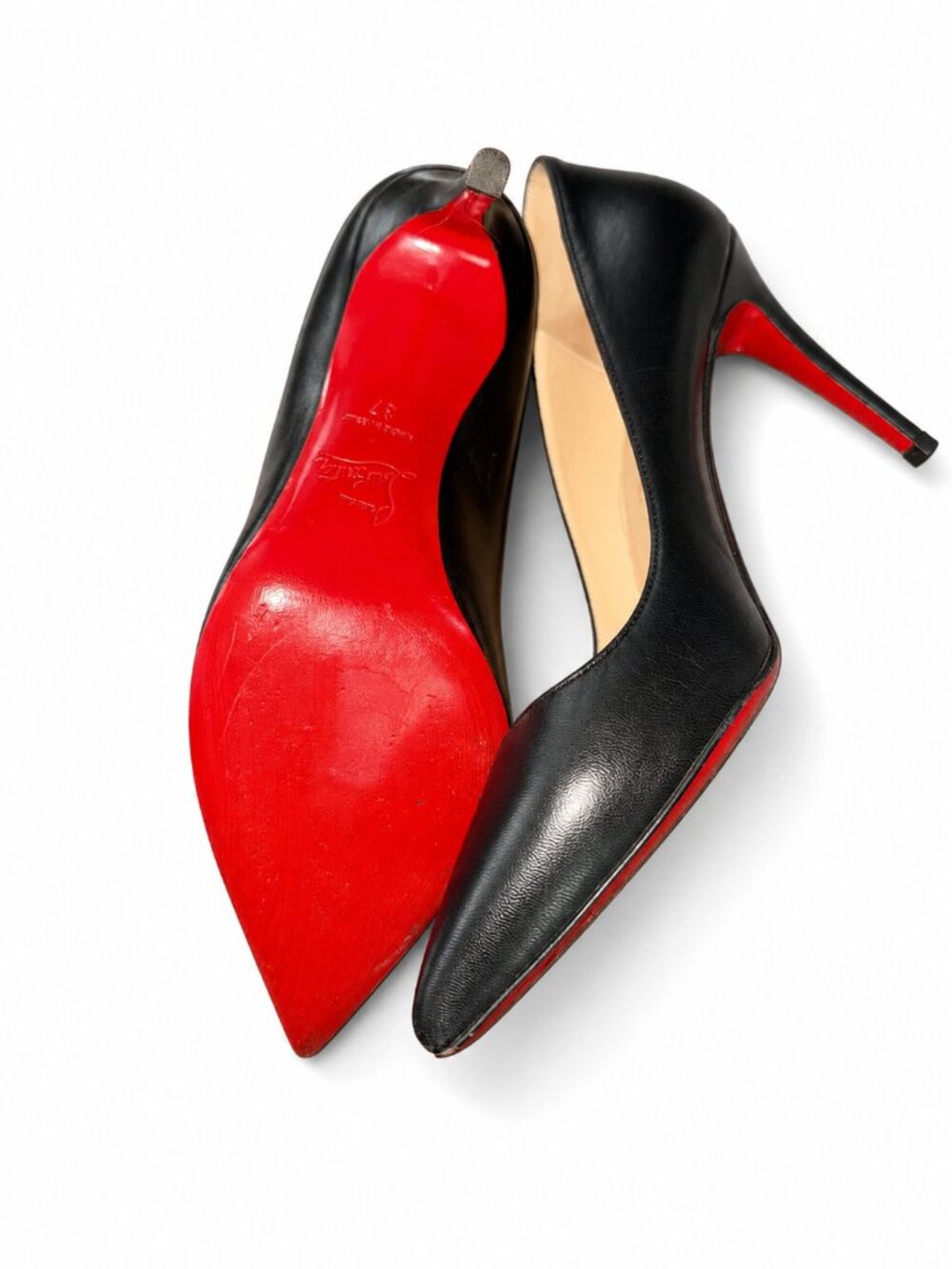 Christian Louboutin Kate Pigalle 85 Leather Pointed Toe Pumps Women's Size 7
